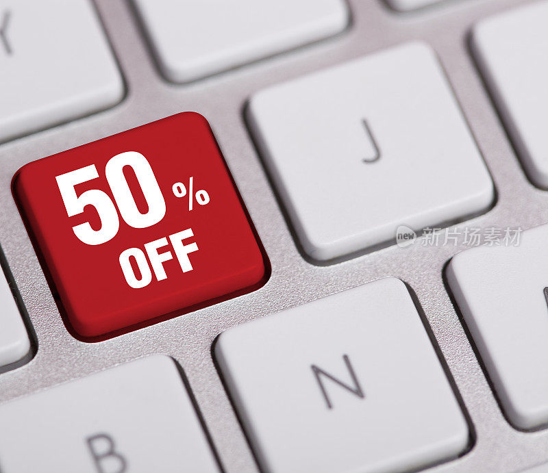 50% Off键在键盘上